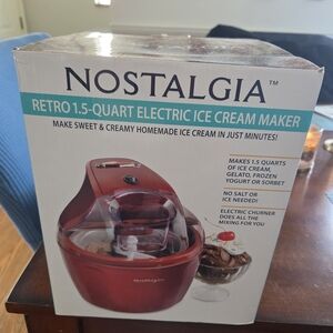 Nostalgia Retro Red Electric Ice Cream Maker
